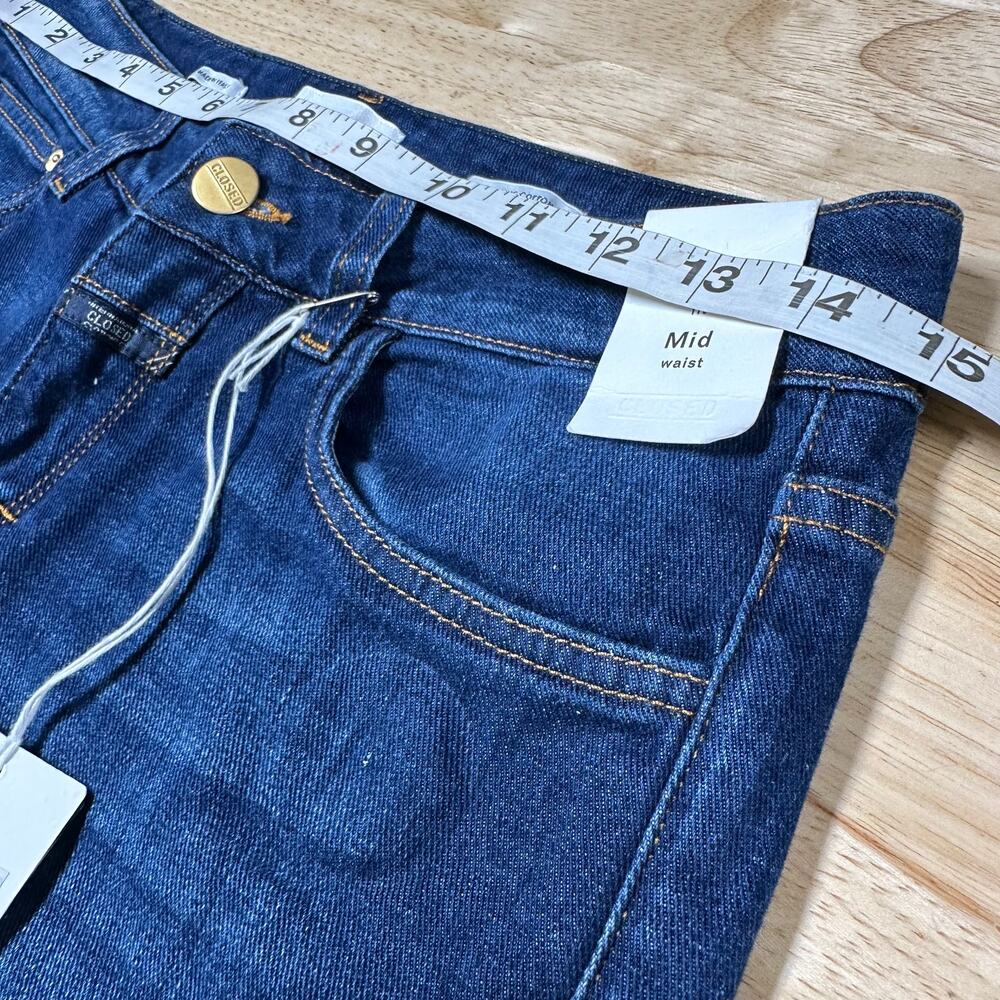Closed NWT Slim Fit Mid Waist Baker Dark Washed Jeans Size 27 Organic Cotton - Picture 9 of 11